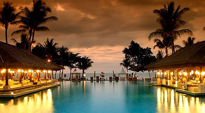 _0009_Intercontinental Hotel-pool-dining-sunset